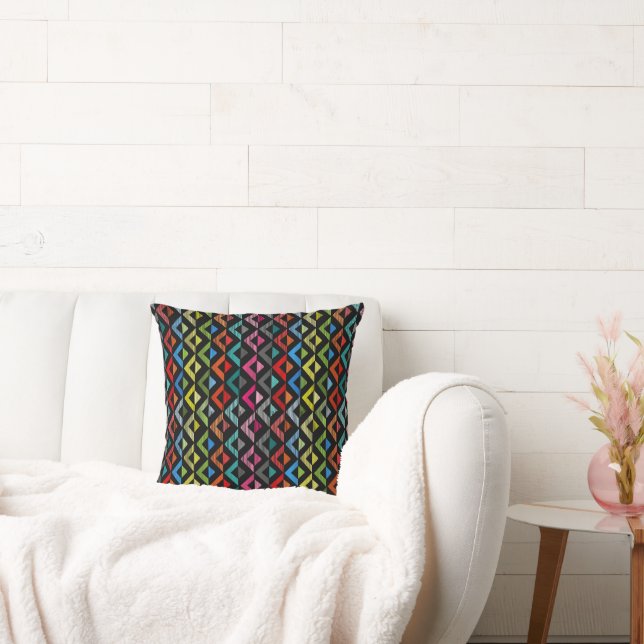 Fading Half-Diamonds Throw Pillow (Couch)