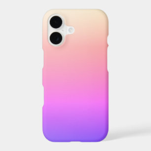 Fading Peach Pink & Purple Colourful Ombre