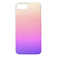 Fading Peach Pink & Purple Colourful Ombre