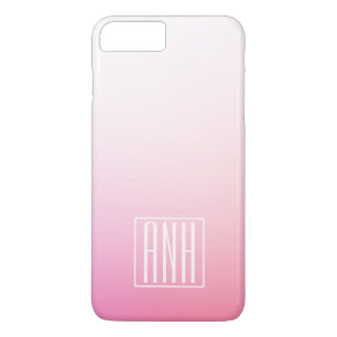 Fading Pinks Ombre Gradation & Your Initials Case-Mate iPhone Case