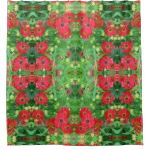 Fading Red Zinnia Flowers Abstract Pattern   