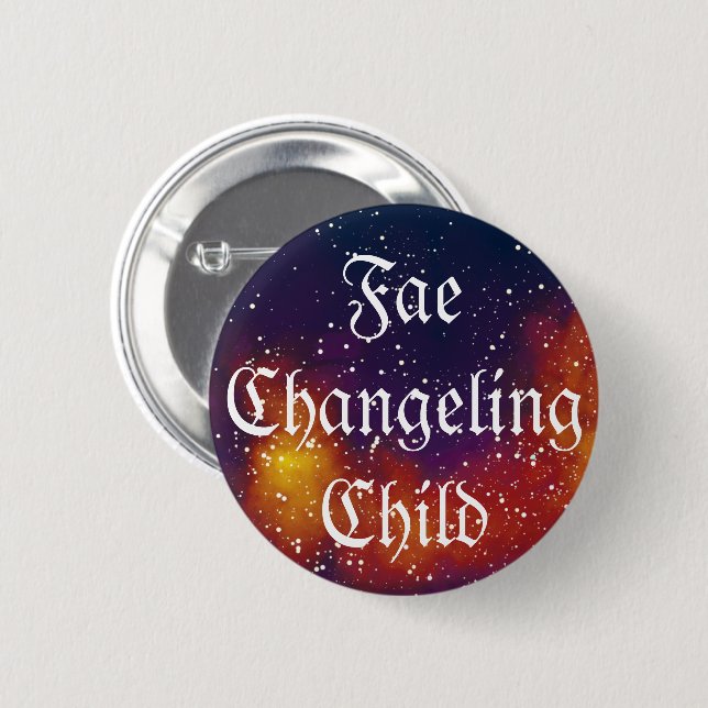 Fae Changeling Child Customizable Galaxy Identity 2 Inch Round Button (Front & Back)