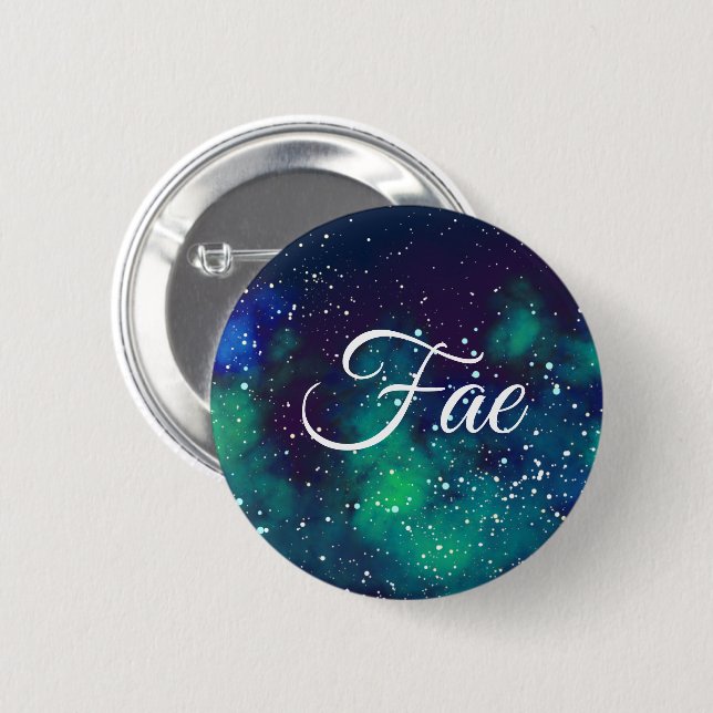 Fae Customizable Galaxy Identity 2 Inch Round Button (Front & Back)