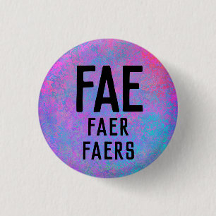 Fae Faer Faers Pronouns 1 Inch Round Button