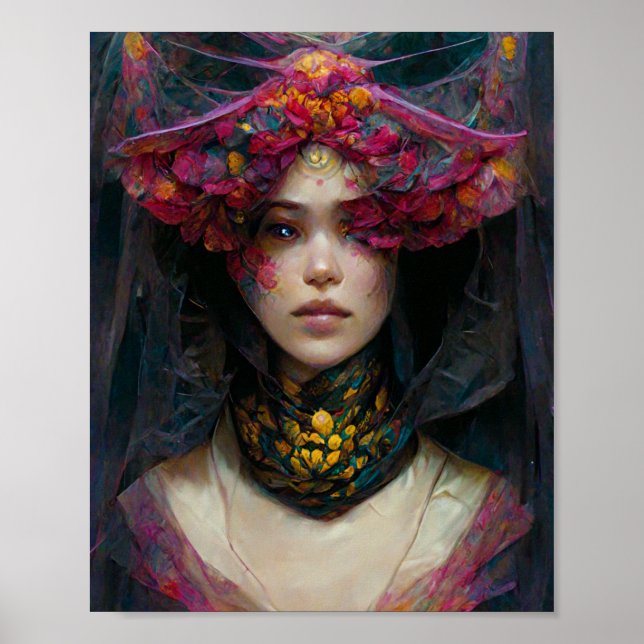 Fae Girl in Pink Imaginaire Art Poster (Devant)