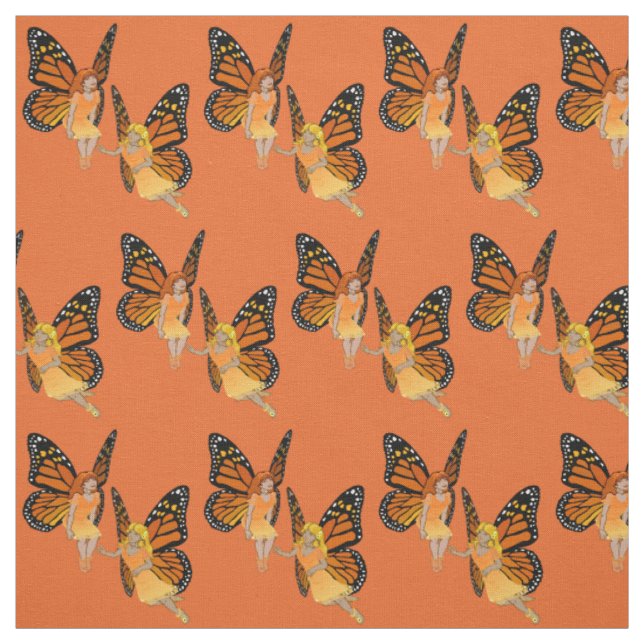 Faerie Art Fabric Butterfly Fairy Pattern Fabrics (Swatch)