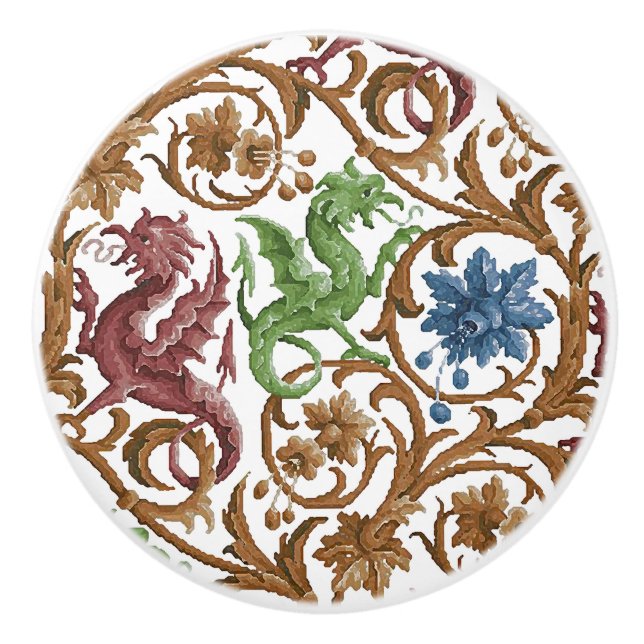 Faerie Dragons Ceramic Knob (Front)