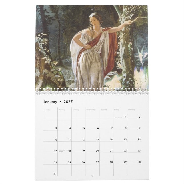 Faerie Folk Victorian Calendar (Jan 2027)
