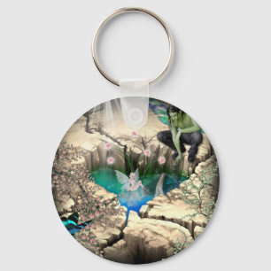 Faerie in Elven Pond Keychain