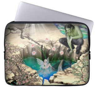 Faerie in Elven Pond Laptop Sleeve