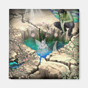 Faerie in Elven Pond Magnet