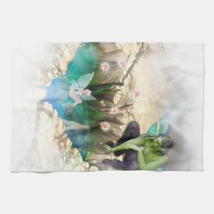 Faerie in Elven Pond Vignette Kitchen Towel