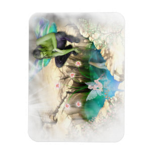 Faerie in Elven Pond Vignette Magnet
