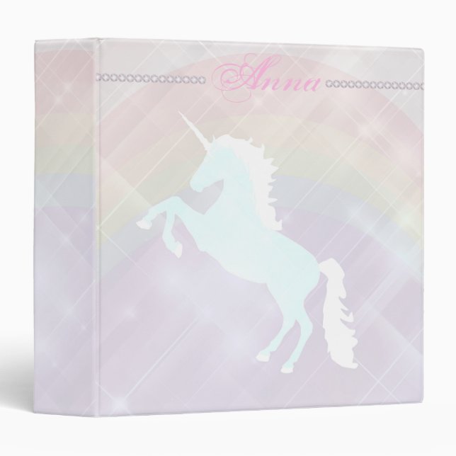 Faetastic unicorn pink personalize binder (Front/Spine)