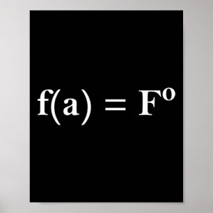 Fafo Math Equation Funny Novelty Math Teacher Nerd Poster