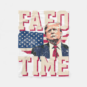 Fafo Trump Flag Funny  Fleece Blanket