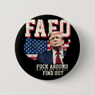 Fafo Trump Us American Map Flag  2 Inch Round Button