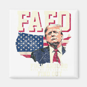 Fafo Trump Us American Map Flag  Magnet