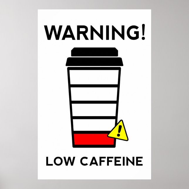 Faible caféine, Batterie basse, poster de café, dr (Devant)