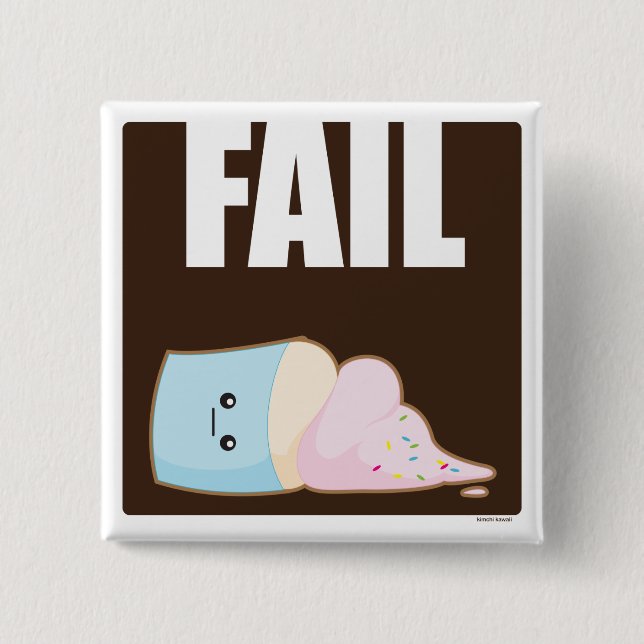 Fail 2 Inch Square Button (Front)