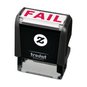 FAIL Funny Meme Simple Typography Cute Humourous Self-inking Stamp