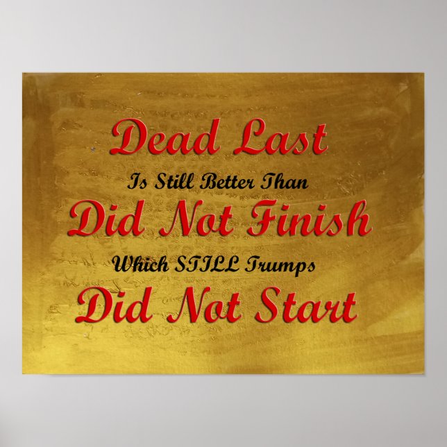 Failure better than not trying motivational poster (Front)