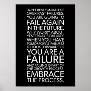 Failure Embrace The Process, Gym, Hustle, Success  Poster