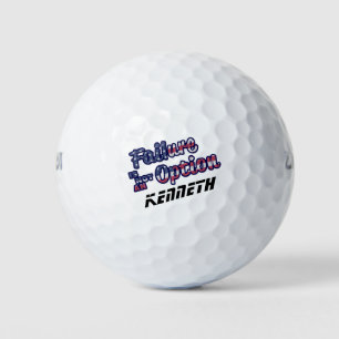 Failure is not a option in american colours. golf balls