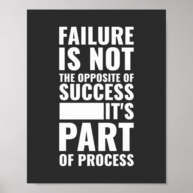 Failure is not the opposite of success Motivation Poster (Front)