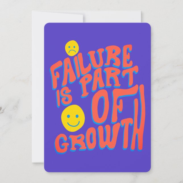 Failure Is Part of Growth – Motivational Card (Front)