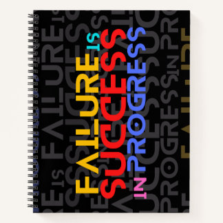 Failure Is Success In Progress Motivational Quotes Notebook