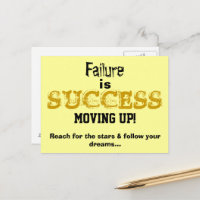 Failure is Success Moving Up Motivational Quote