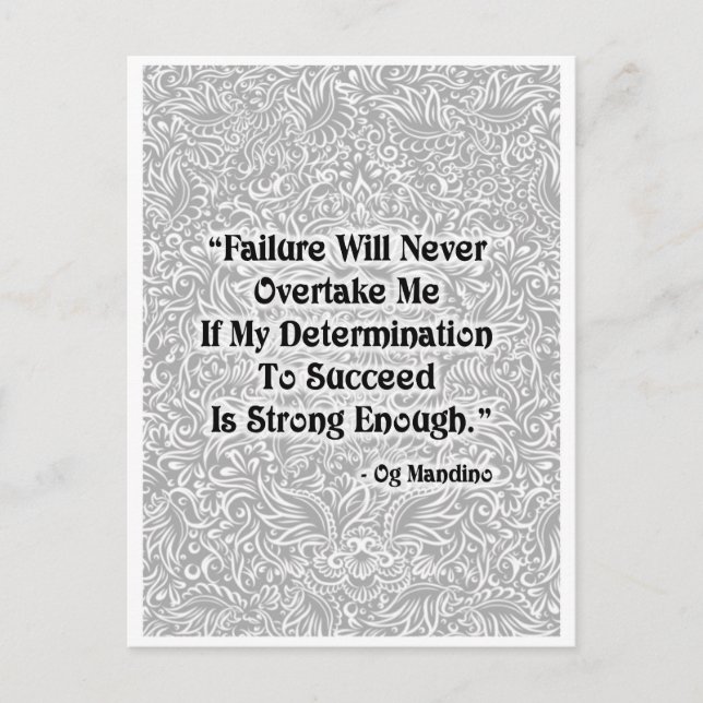 Failure Will Never Overtake - Positive Quote´s Postcard (Front)