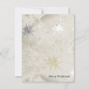 Faint Beige Grunge Stars' Groups Texture Christmas Holiday Card
