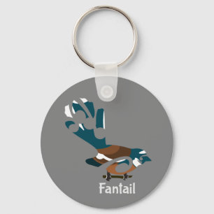 Faintail Piwakawaka Keychain