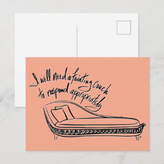 Fainting Couch Holiday Postcard