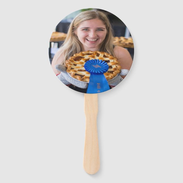 Fair Baking Contest Photo Customize Hand Fan (Front)