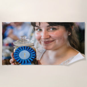 Fair Canning Contest Photo Customize Beach Towel