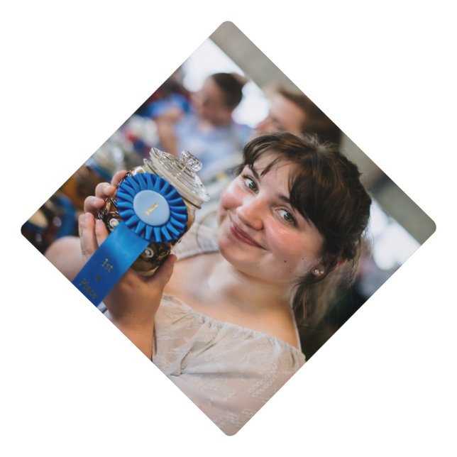Fair Canning Contest Photo Customize Graduation Cap Topper (Front)