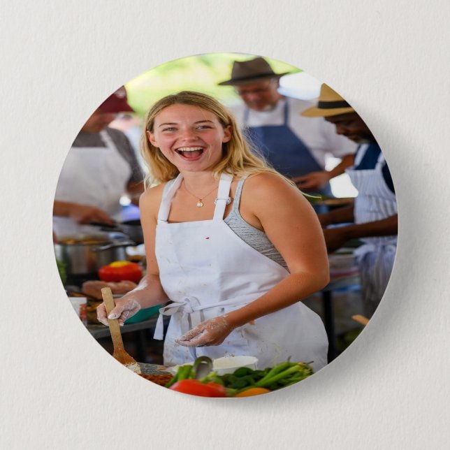 Fair Cook Off Photo Customize 3 Inch Round Button (Front)