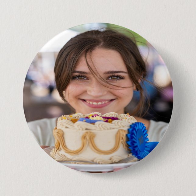 Fair Cooking Contest Photo Customize 3 Inch Round Button (Front)