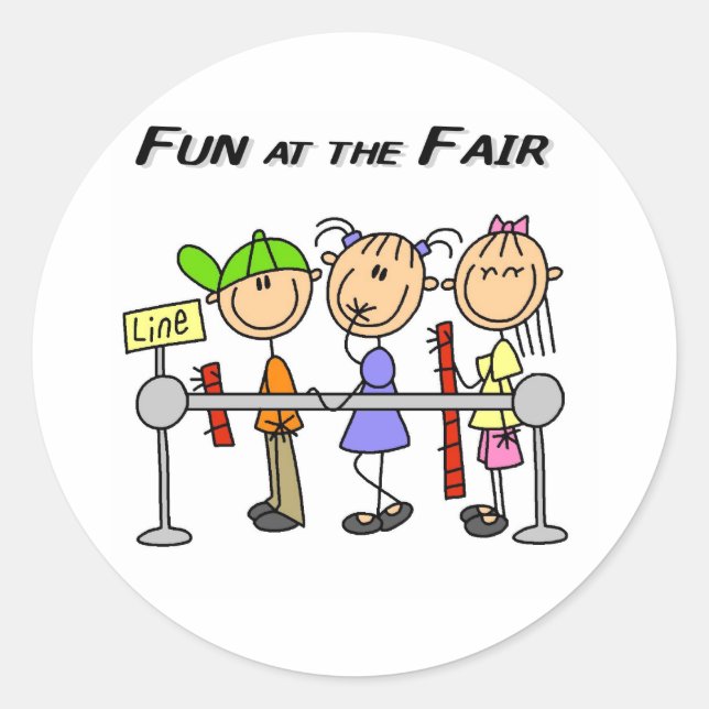 Fair Fun Classic Round Sticker (Front)