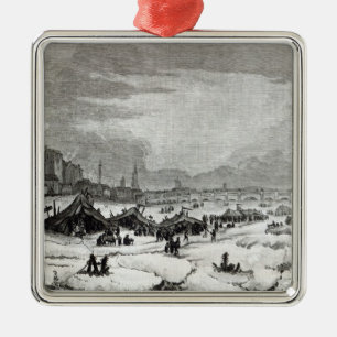 Fair held on the Thames Metal Ornament