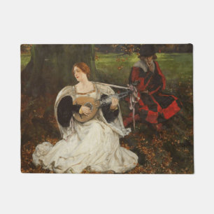 Fair is my Love (by Edwin Austin Abbey) Doormat