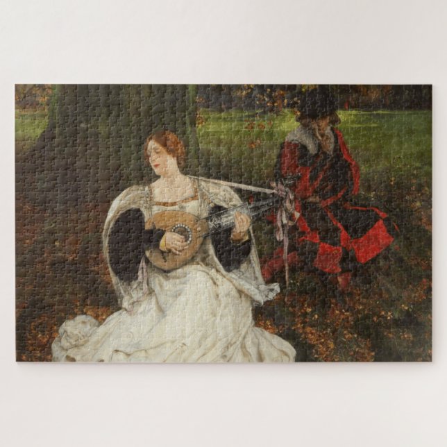 Fair is my Love (by Edwin Austin Abbey) Jigsaw Puzzle (Horizontal)
