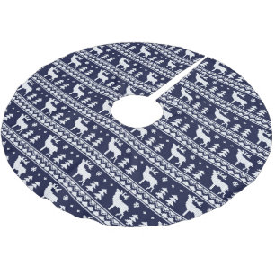 Fair Isle Christmas Sweater Pattern Brushed Polyester Tree Skirt