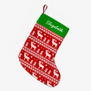 Fair Isle Christmas Sweater Pattern Small Christmas Stocking