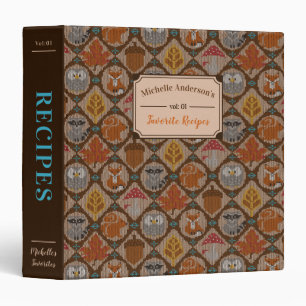 Fair Isle Cute Woodland Knitted Sweater Recipe Binder