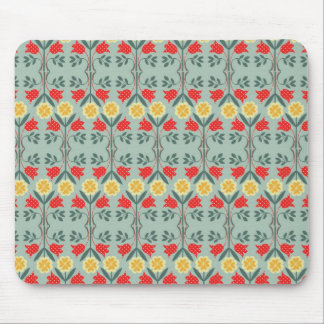 Fair isle fairisle floral retro hipster pattern mouse pad