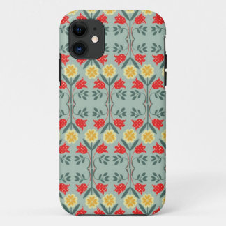 Fair isle fairisle floral rustic chic cute pattern iPhone 11 case
